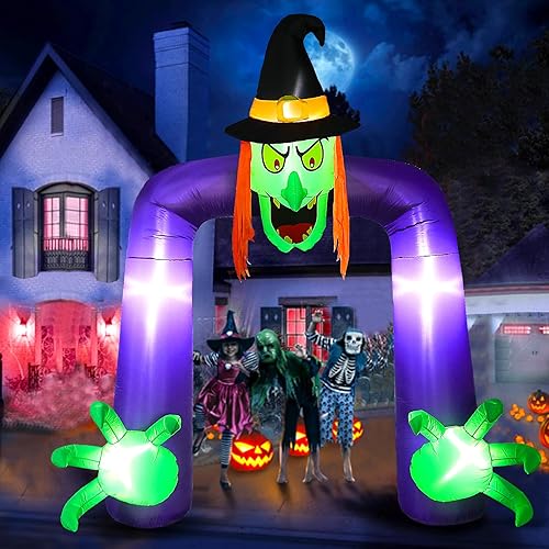 Miniatura 7 de Inflables grandes de Navidad de 13.5 pies para patio al aire libre, Papá Noel inflable en trineo con 3 renos, decoración inflable iluminada para