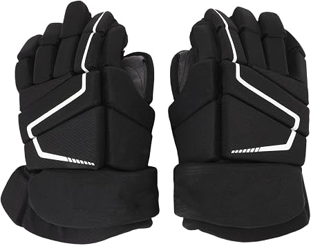 Youth Hockey Gloves, Protective Nylon EVA Foam, Breathable Outdoor Gloves - Enhanced Safety, Improved Airflow, Ideal for Roller and Street Hockey