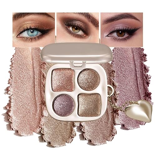 Miniatura 2 de Paleta de Sombras de Ojos Multi-Acabado, Paleta Iluminadora de Ojos con Acabado Mate, Brillo y Metálico con Polvo Sedoso y Suave, Brillo Fino