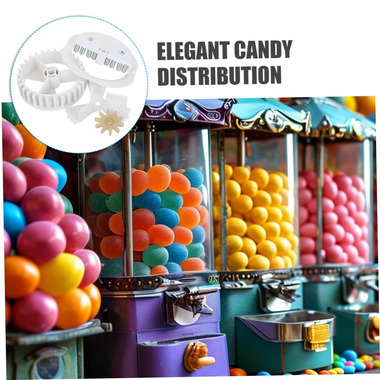 UPKOCH Candy Machine Replacement Wheel Candy Dispenser Part for Gumball Machines Sturdy Build for Reliable Performance Social Events and Commercial Venues image 3