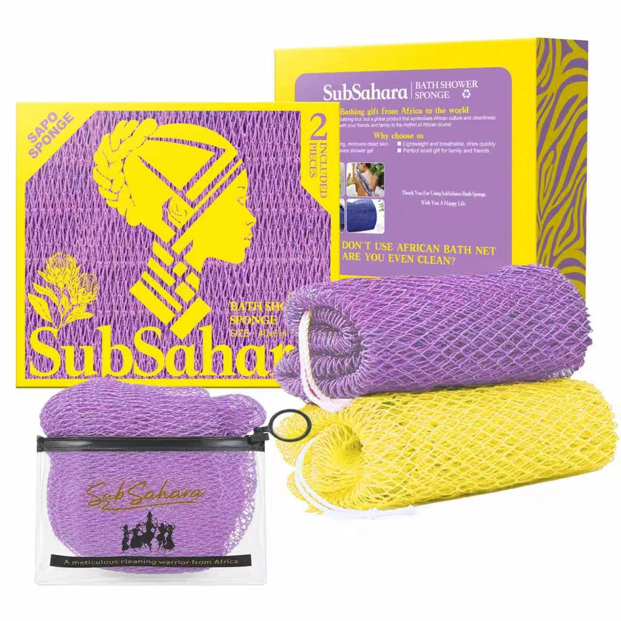 African Net Sponge - Exfoliating Body Scrubber (2 Pack) -25