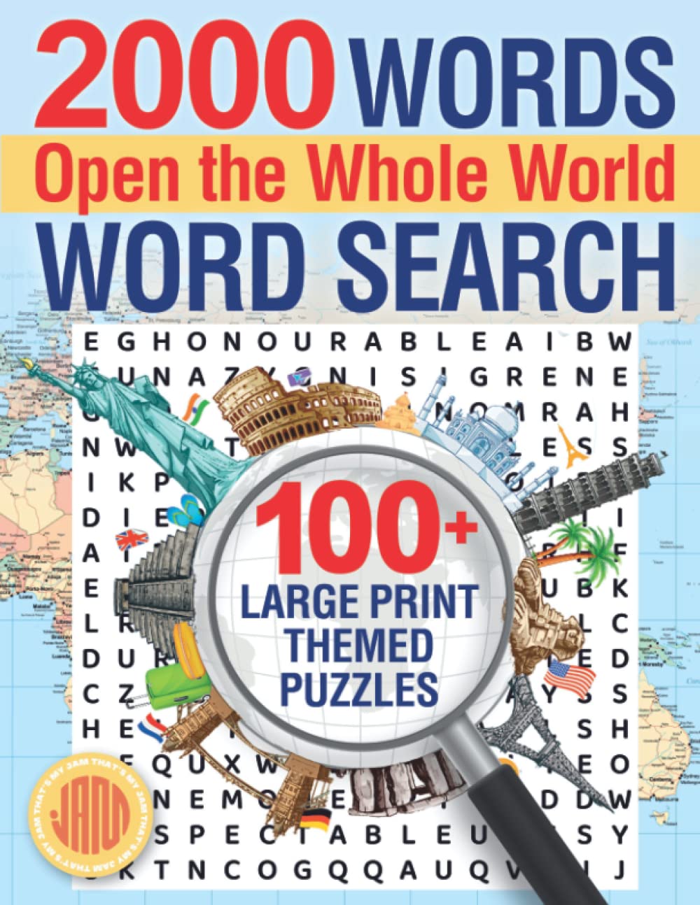2000 Words - Open the Whole World - Word Search for Adults: 100+ Large Print Themed Puzzles. The Journey Starts Here