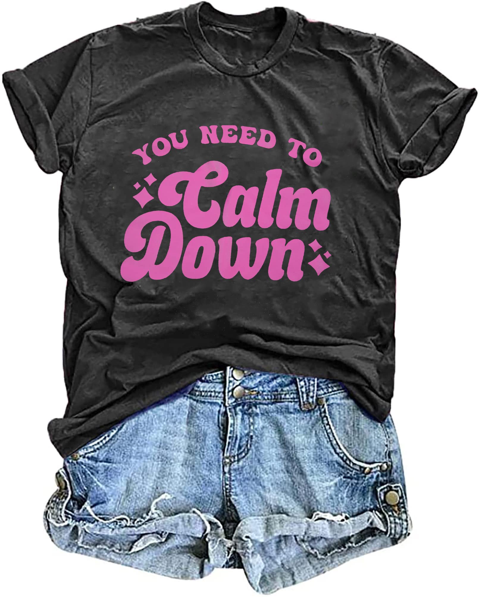 You Need to Calm Down T-Shirt Woman Country Concert Tops Music Lovers Tee LGBTQ Pride Gift Tops