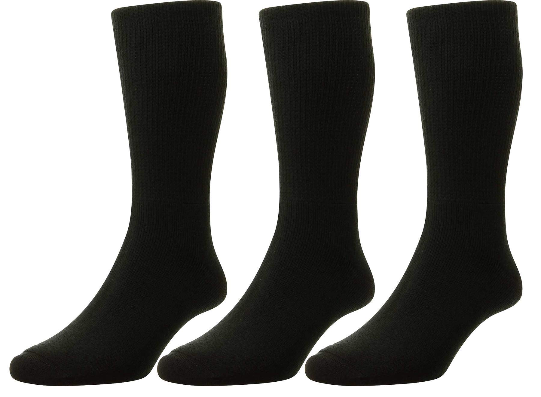 HJ Hall Men's Diabetic Cotton Socks (HJ1351) in Black (3 Pair Pack) in 6-11 UK