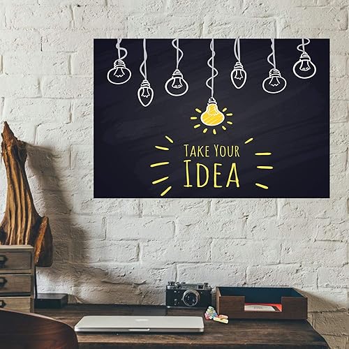 Miniatura 6 de BANNER BUZZ MAKE IT VISIBLE Rollo de papel adhesivo negro de pizarra, adhesivo de vinilo autoadhesivo para pared, para el hogar, la oficina y la