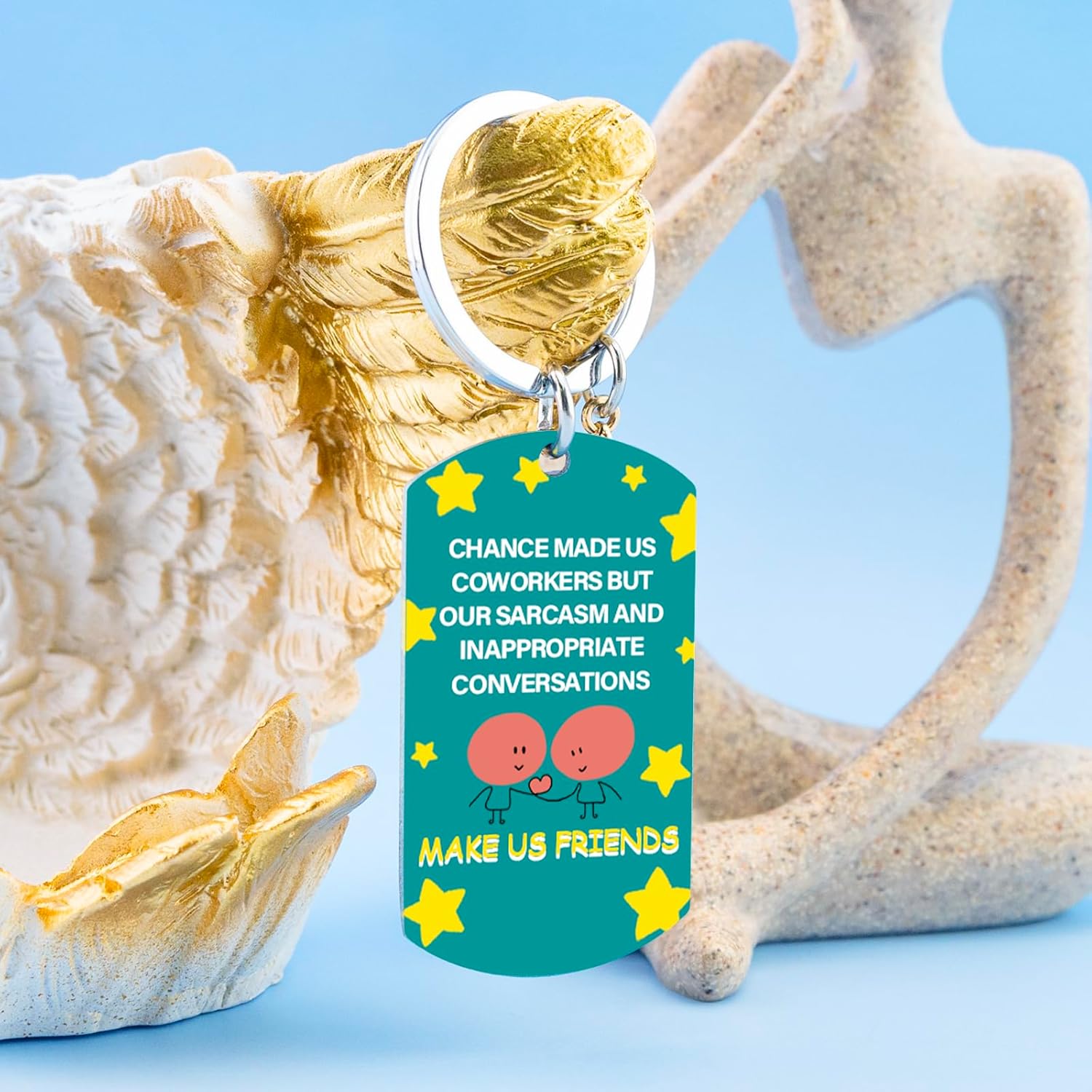 Christmas Gift for Coworkers Bulk Funny Gifts for Coworkers Christmas Gift Ideas Bulk Work Bestie Keychain Appreciation Gifts for Coworker - Image 5