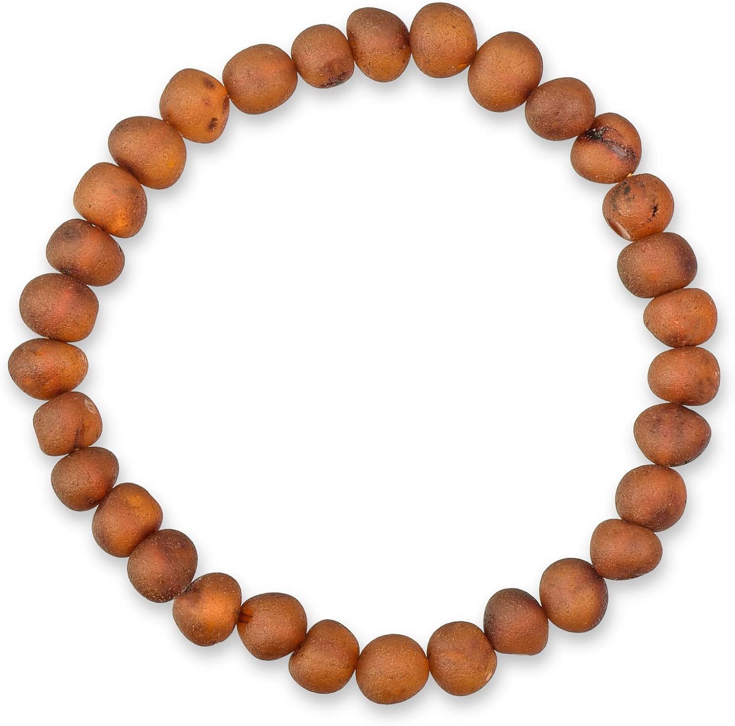 Unpolished Baroque Bracelet - Natural Amber Jewelry - Baltic Sea Amber Beads Hand-Assembled in Europe - Image 3