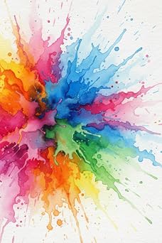 Modern Abstract Notebook Watercolor Splash Design