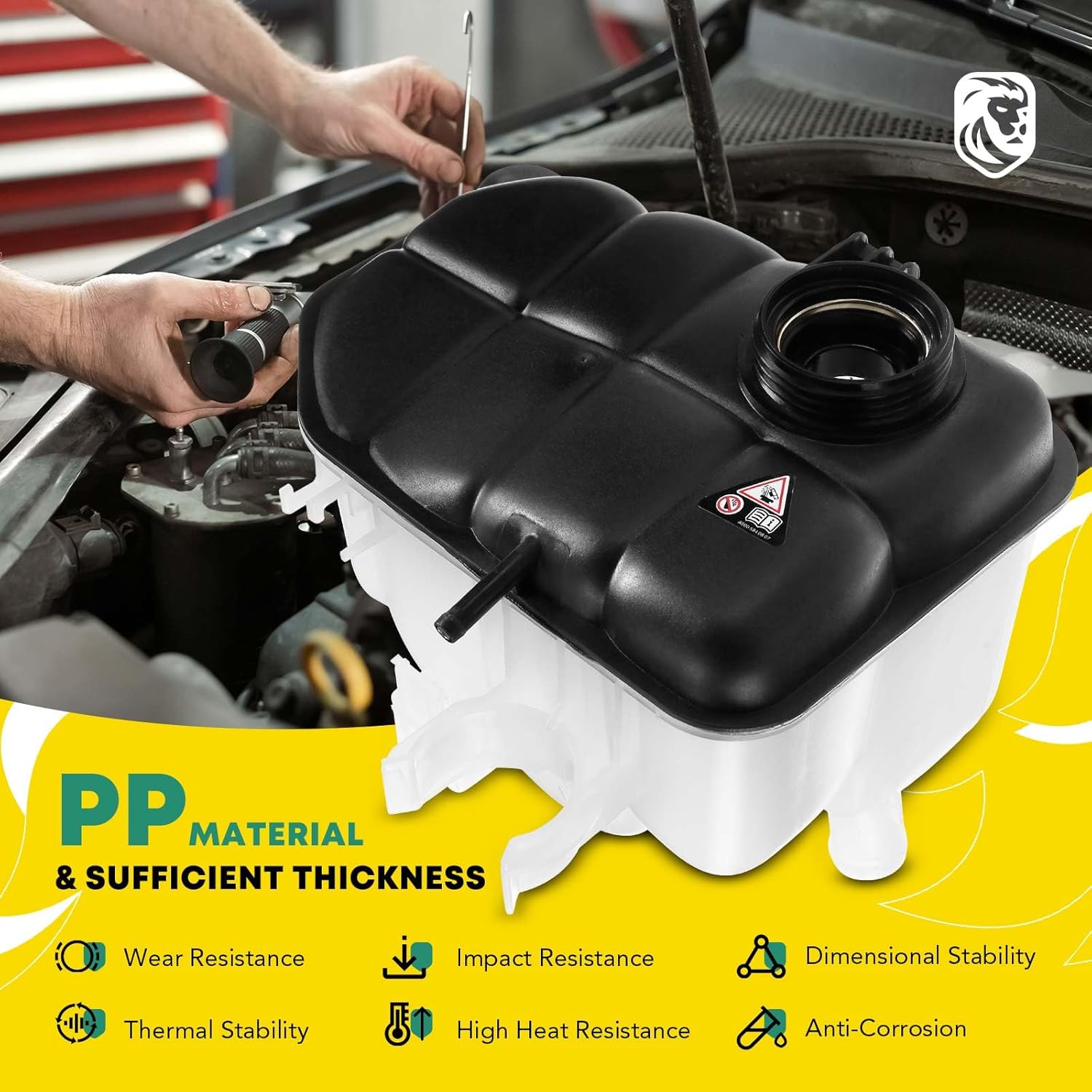 YHTAUTO Engine Coolant Recovery Overflow Reservoir Expansion Tank W/O Pressurized Cap & Sensor For Mercedes-Benz W203 C-Class C230 C240 C280 C320 C350 CLK-Class CLK320 CLK350 CLK500