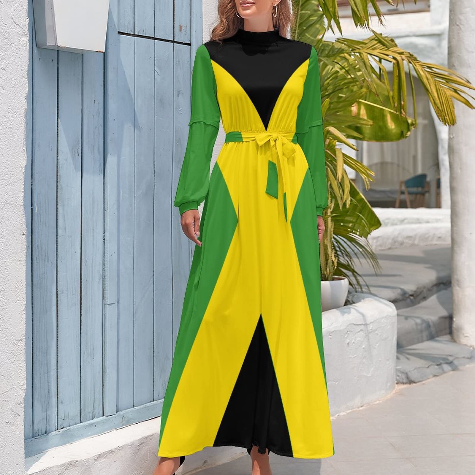 Amazon.com: Jamaican Flag Long Dress for Women Summer Top S : Clothing,  Shoes & Jewelry