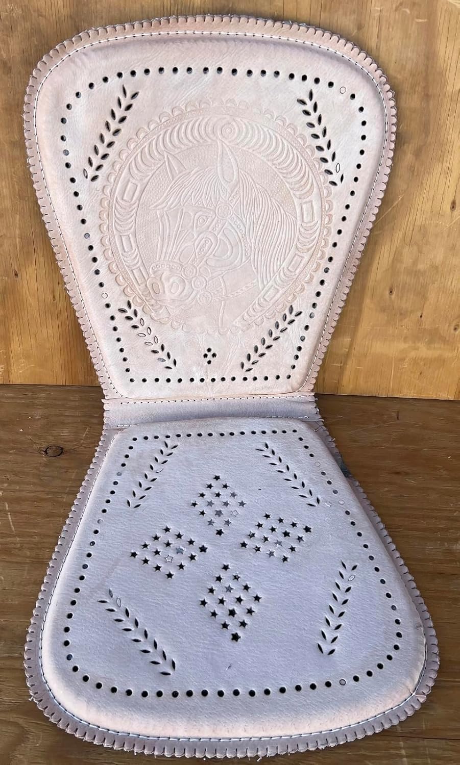 Horse Decorated Car Seat Cushion Body Positioner, Respaldo De Cuero para Carro