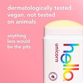 hello Unicorn Aluminum Free Deodorant for Women, Girls, Safe for Kids, Dermatologically tested, Natural Fragrance, 2 Pack