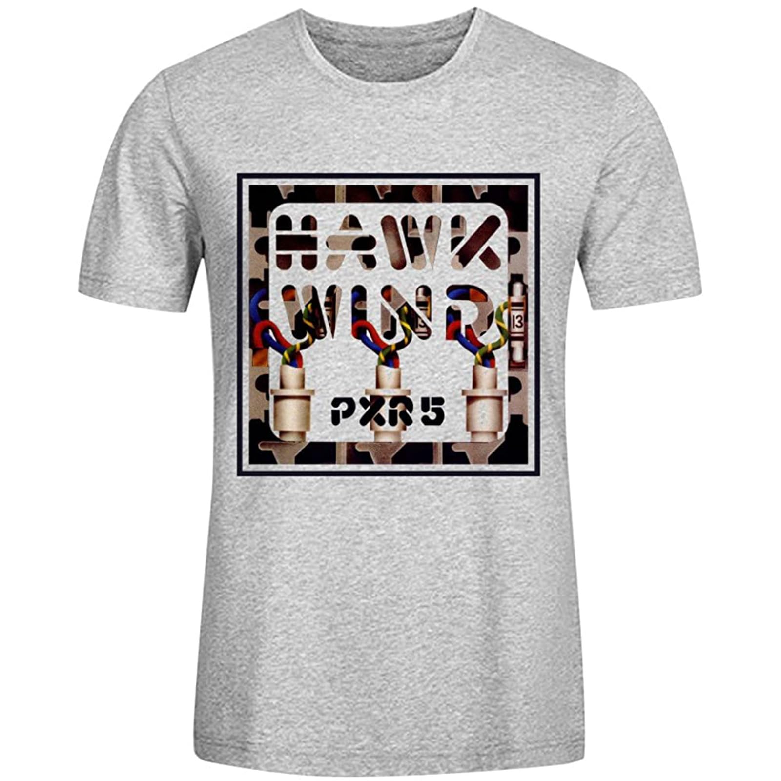LI YA DENTAL Hawkwind Pxr5 Mens Funny T Shirts O Neck Grey3XL