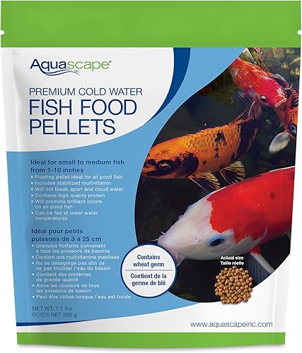 Miniatura 10 de Aquascape 98872 - Pellets de comida de pescado de agua fría de alta calidad para Koi grande y peces de estanque, pellets grandes, 4.4 libras