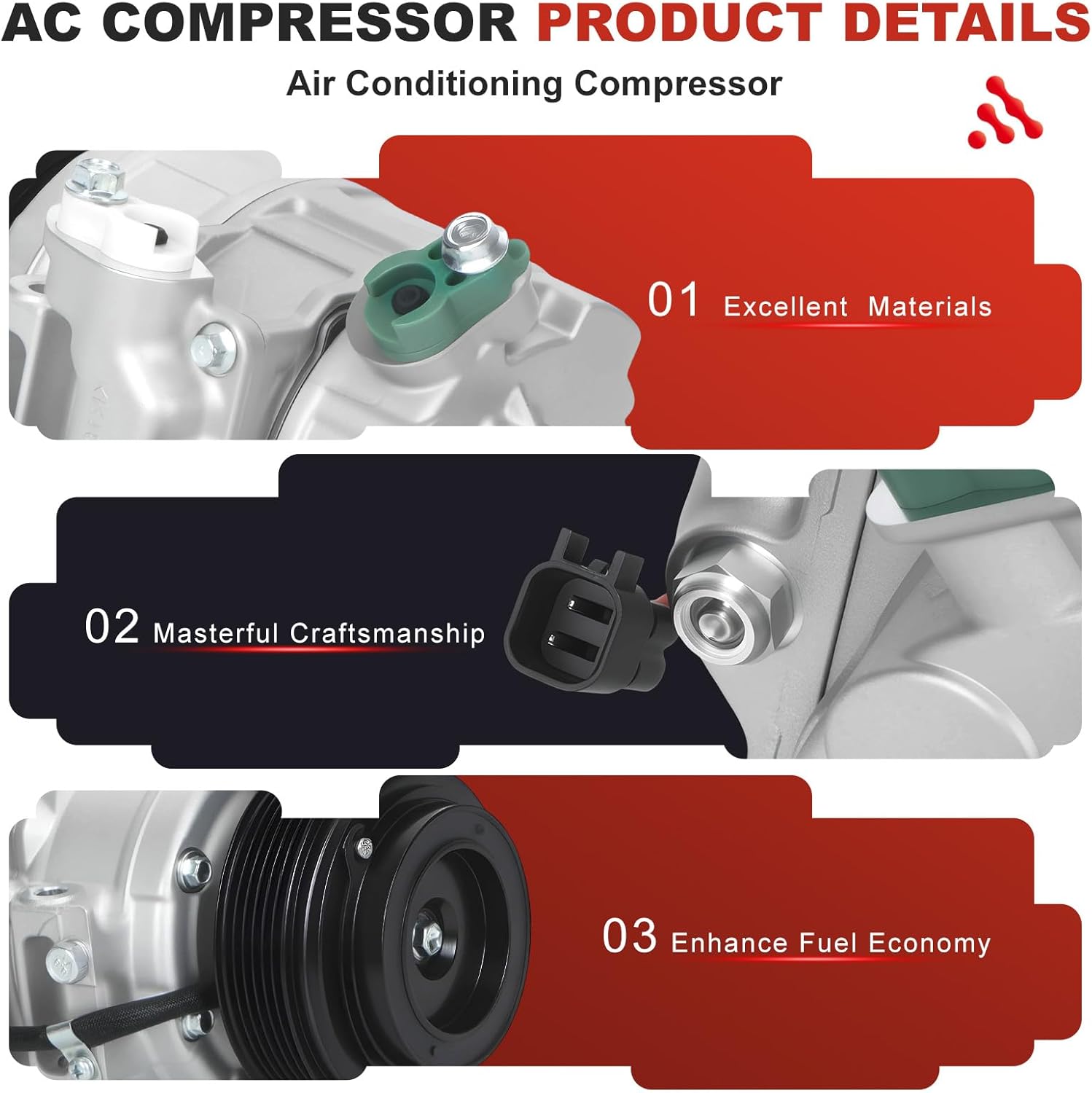 AC Compressor for Ford Explorer Police Interceptor Utility 2011-2015 3.5L 3.7L/ OE Replaces 97332,98332,BB5Z19703B| Air Conditioning A/C Compressor & Component Kit | Restores Powerful Cooling