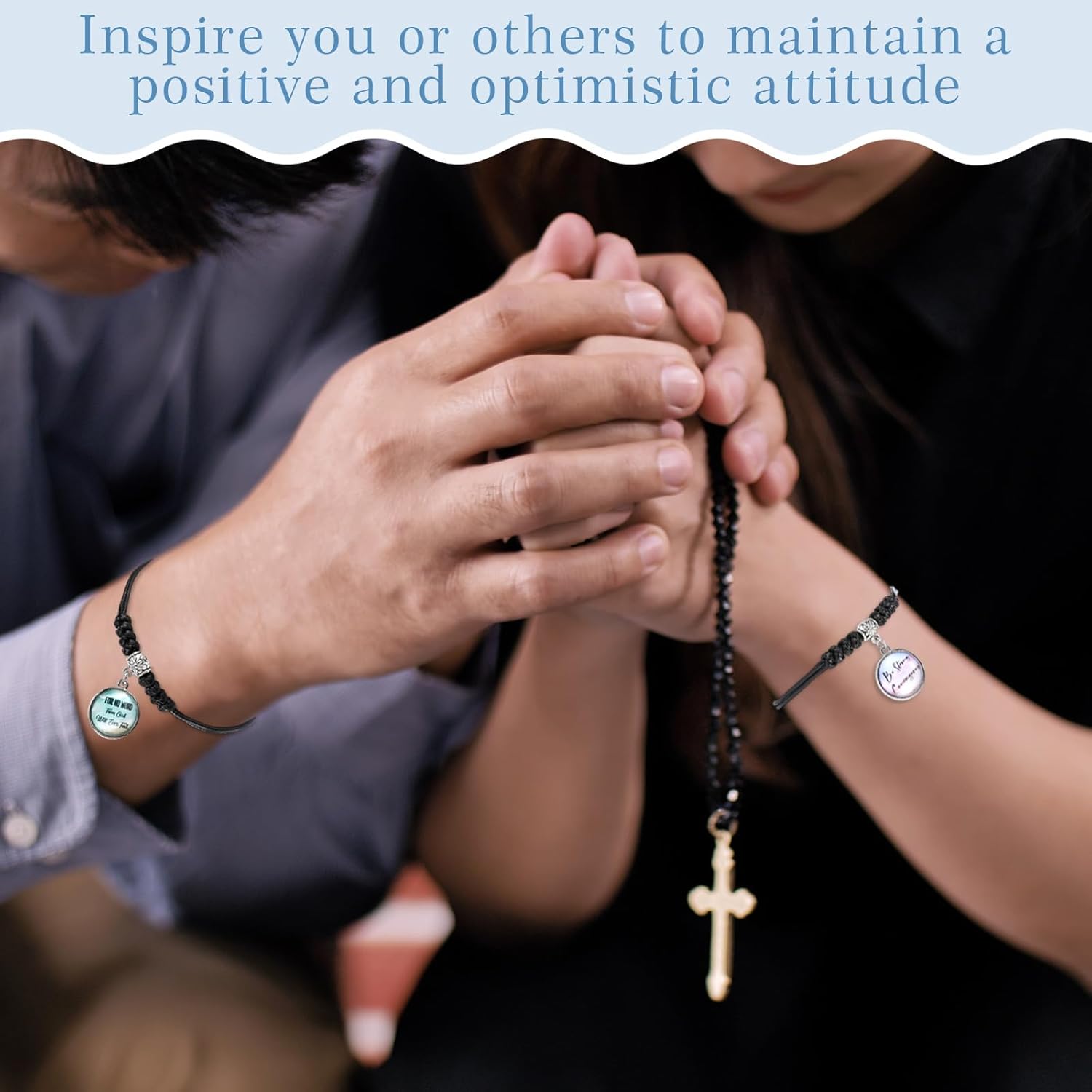 Landical Bible Verse Bracelets Adjustable Jesus Bracelets with Motivational Quote Bible Verses Christian Inspirational Gifts for Men Women Religious Party Favors - Image 7