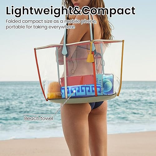 Miniatura 2 de Winthome Toalla de playa fina de secado rápido de 35.4 x 70.8 pulgadas, extra grande, ligera, de microfibra, sin arena, para viajes, piscina,