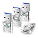 Elebase USB 3.0 to USB C Adapter 4 Pack for New iPhone 17 Air Pro Max Car Charger,Type C Female to A Male Converter for Apple 16 15 14 Plus,Apple Watch 11 10,Airpods 4 3,iPad 6 Air Mini 7,Samsung S26