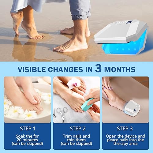 Miniatura 3 de Dispositivo láser de limpieza de hongos en las uñas para múltiples dedos, luz infrarroja de 905 nm + luz azul de 470 nm, tratamiento altamente