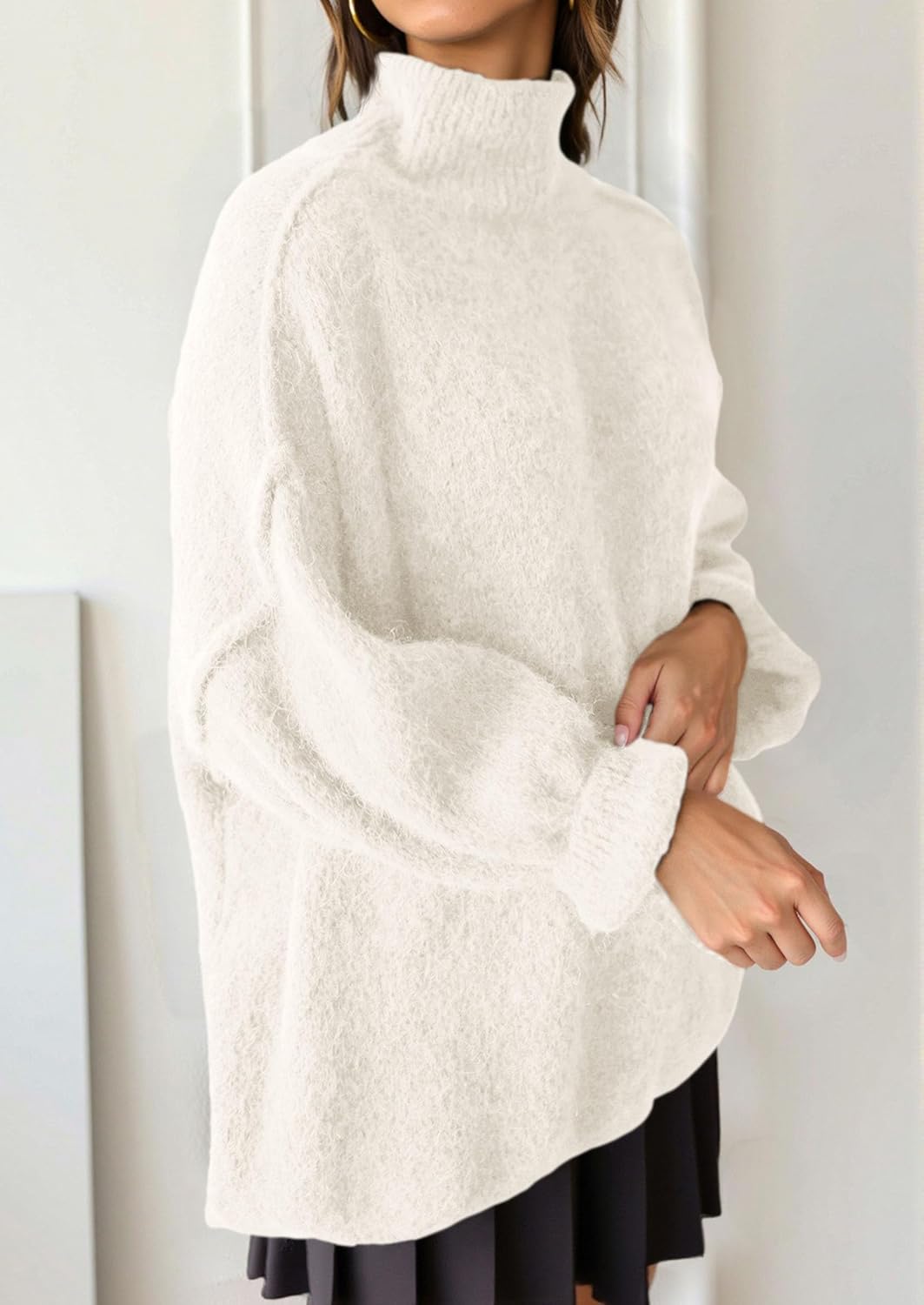 PRETTYGARDEN Oversized Sweaters for Women Fall Clothes 2026 Long Sleeve Mock Neck Tops Chunky Knit Pullover Winter Clothing - Image 6