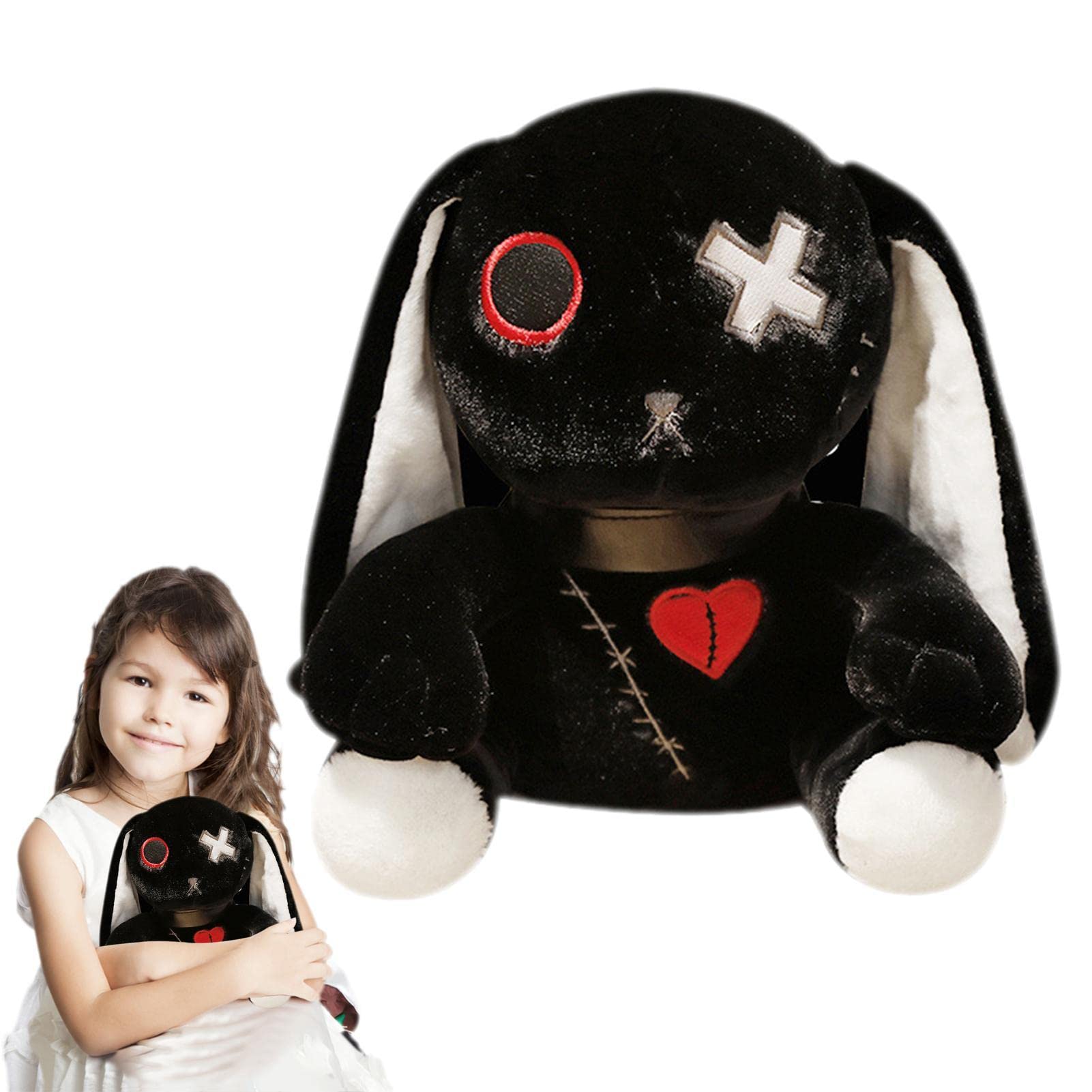 HINAA Halloween Goth Lop Eared Rabbit Plushie Toys Soft Comfortable ...