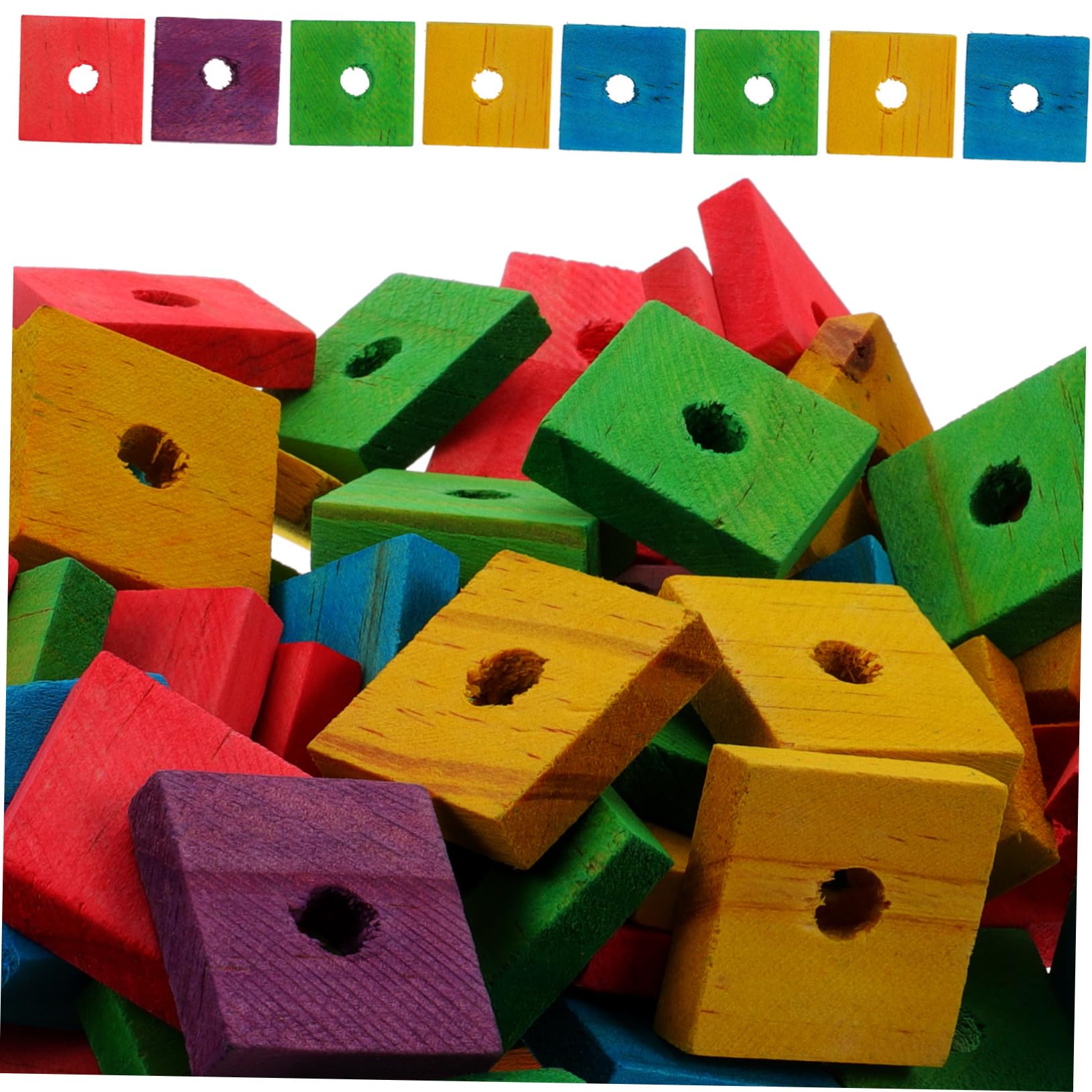 VILLFUL 100 Piezas De Virutas De Madera DIY Juguete para Morder Juguete para Morder Juguete para Rechinar Los Juguete para Morder con Virutas De Madera Juguete para Mascotas