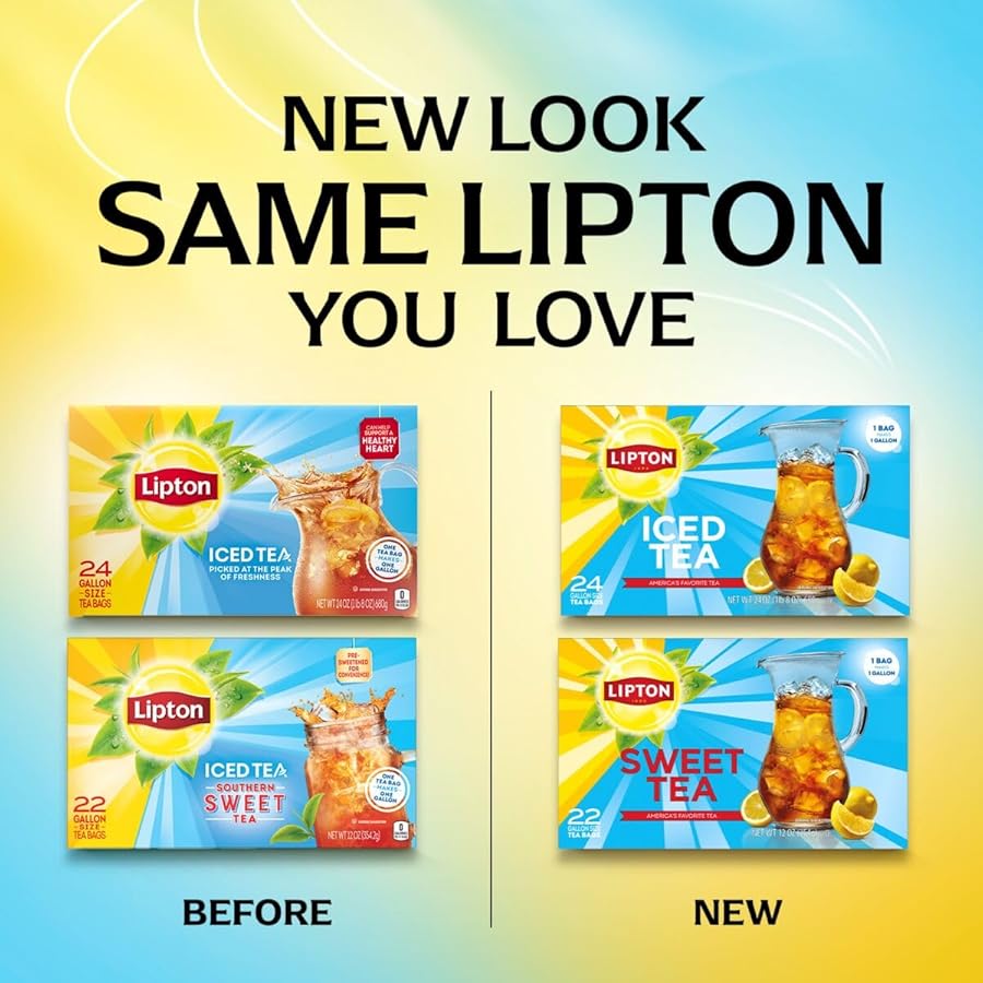 Lipton Unsweetened Iced Tea Bags, Gallon-Sized Zero Calories, 24 Total Tea Bags - image 4