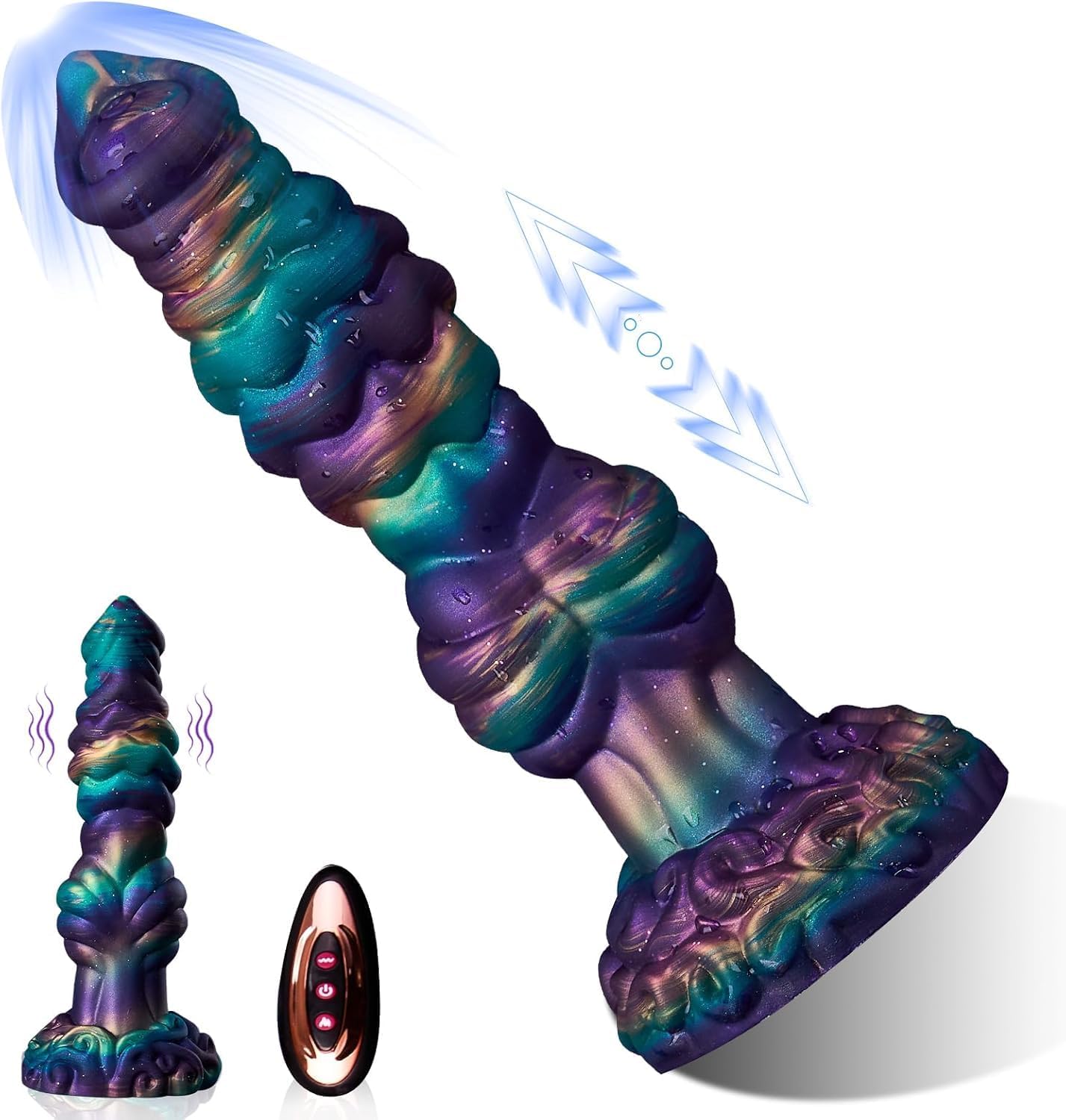 10 Inch Multi-Function Silicone Dildo Vibrator XA00380
