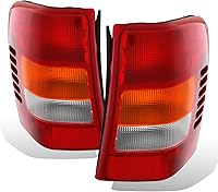AmeriLite DOT SAE Tail Brake Lights for 1999-2004 Jeep Grand Cherokee - Driver & Passenger Pair, Easy OEM Fit