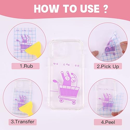 Miniatura 5 de HTVRONT Cinta de Transferencia - 6" x 50 FT Papel de Transferencia Transparente de Rejilla de Alineación Azul - Rollo de Cinta de Transferencia de