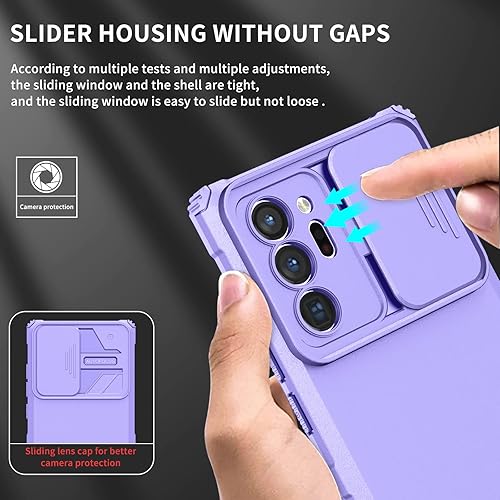 Miniatura 3 de Asuwish Funda para teléfono Samsung Galaxy Note 20 Ultra 5G con protector de pantalla y cubierta para cámara deslizante con soporte para celular