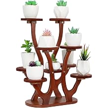 9 Pots Mini Succulent Stand Windowsill Small Plant Stand Multi Layers Succulents Display Shelf Kitchen Windowsill Desk Tabletop Plant Holder