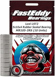 FastEddy Bearings Compatible with Losi LST2 5x10x4 Sealed Bearing MR105-2RS (10 Units)