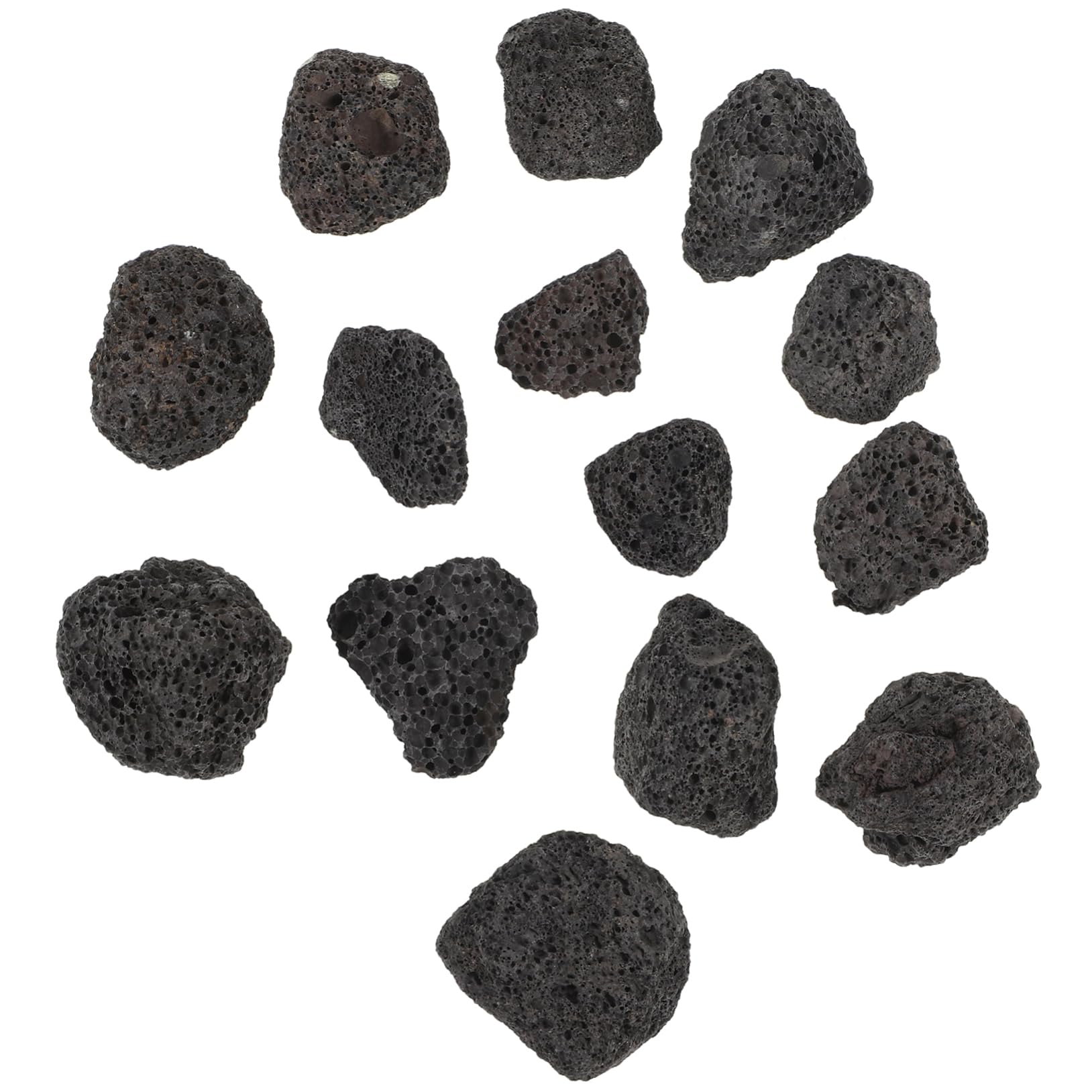 TOPBATHY Lot De 3 Galets De Roche Volcanique Élégants pour Aquarium Aménagement Paysager en Pierre Naturelle pour Aquarium