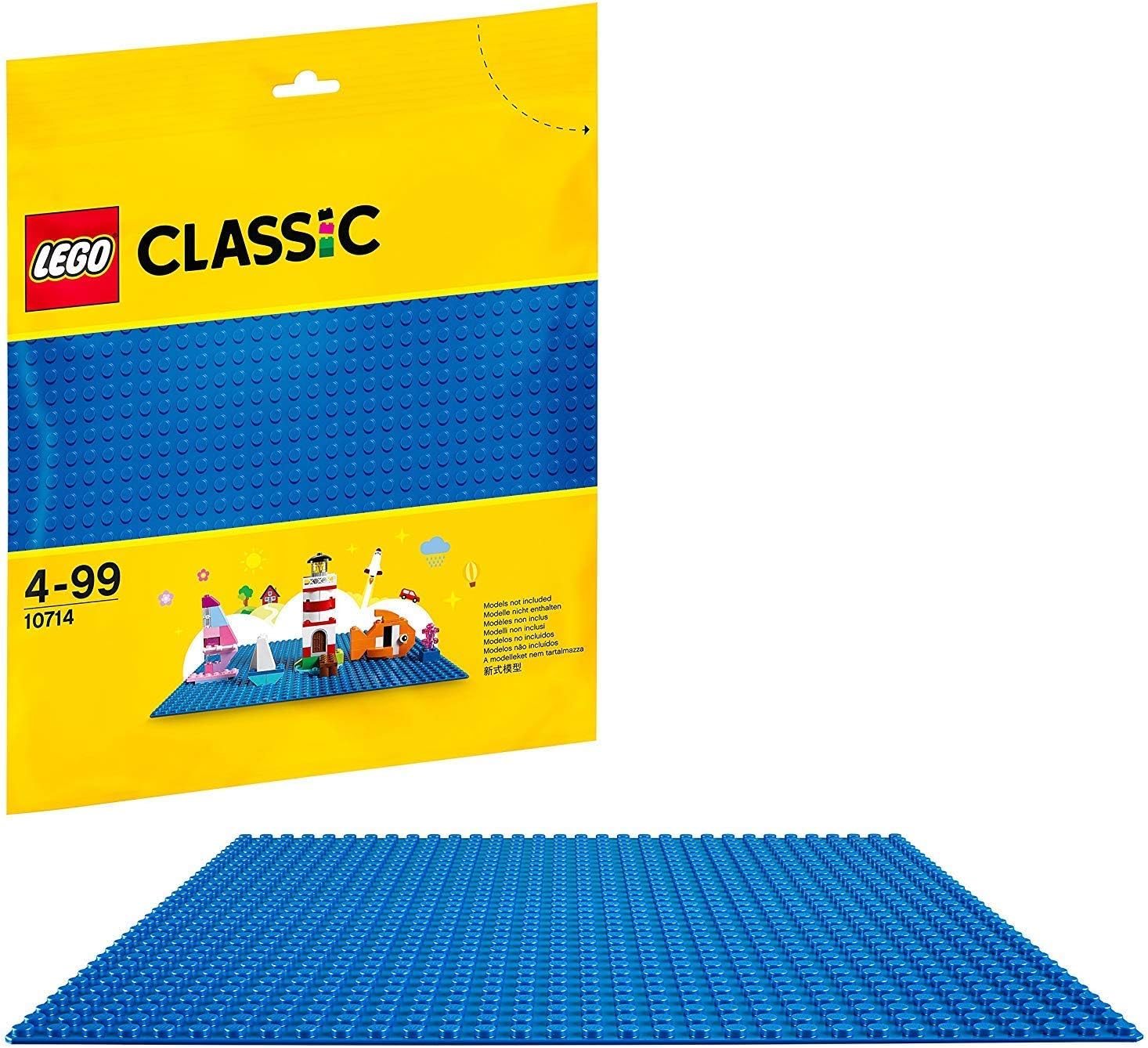 10714 Classic Baseplate Studs Stackable Building Board, Creations Sheets Builders (Blue, 10 x 10 Inch/32 x 32) (1 pieces)