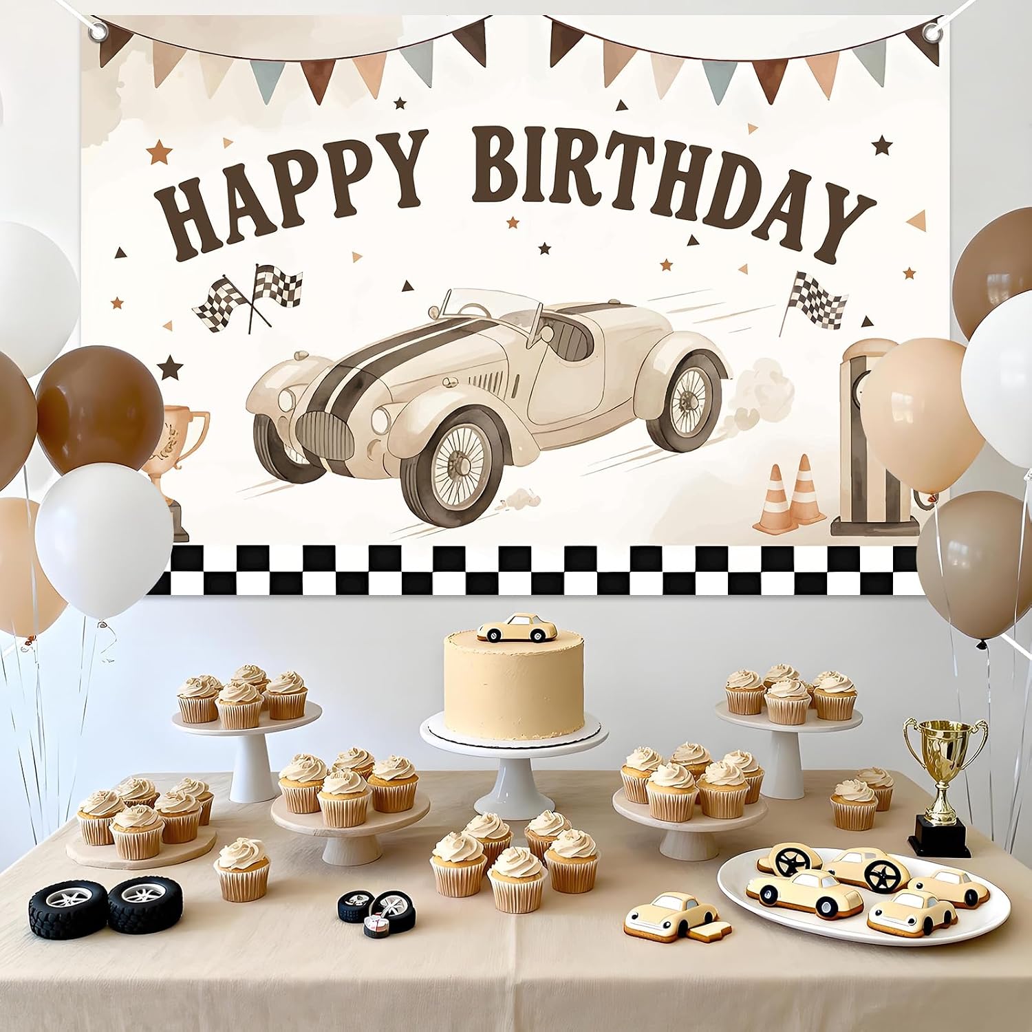 5x3ft Second Year Down Football Backdrop - Football 2nd Birthday Party Decorations for Boys Girls, 2nd Touchdown Birthday Photography Background for Rugby Sports Theme Party