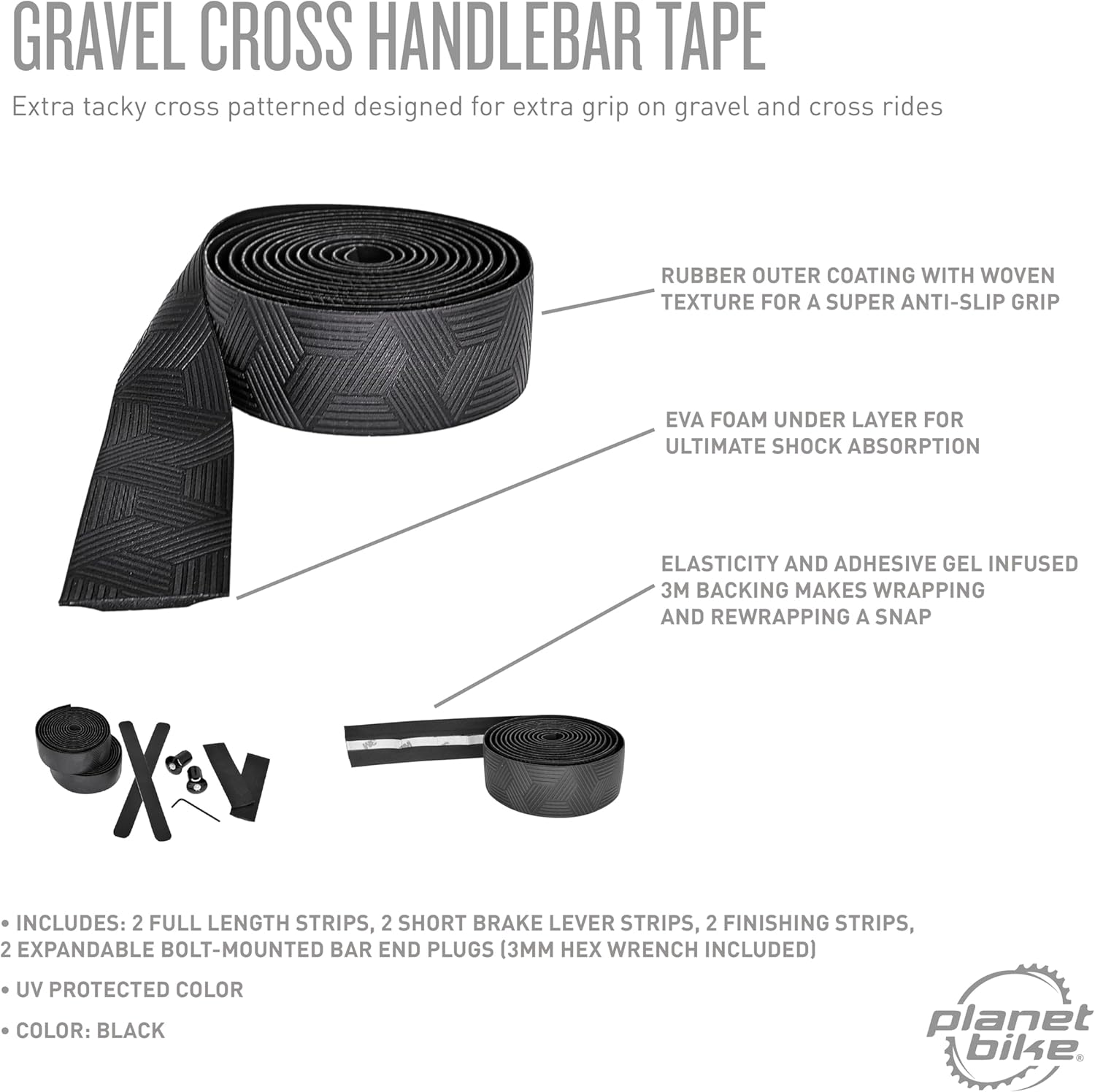 Planet Bike Gravel Cross 2.5 Handlebar Tape Set
