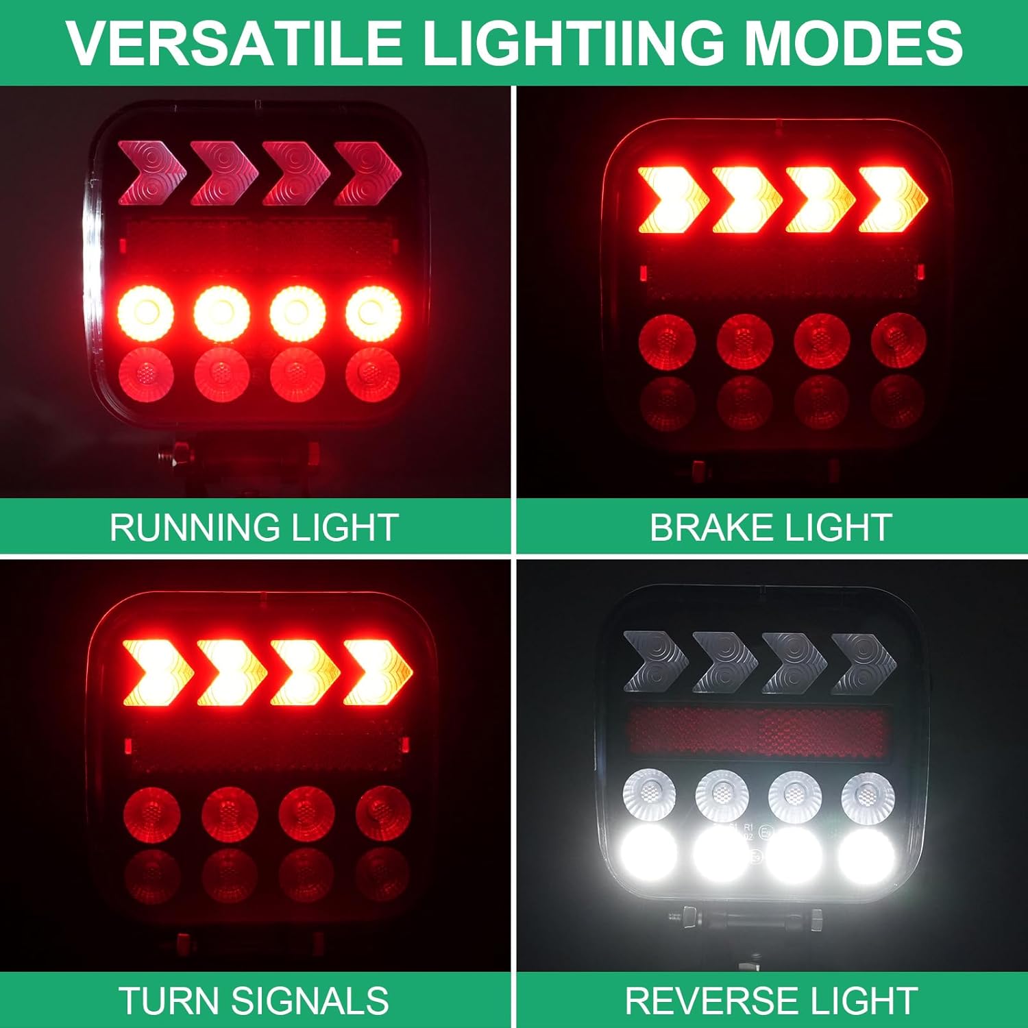 HOCHO Wireless Trailer Lights Magnetic, Upgraded Brighter Adjustable 4&7PIN 2-in-1 Rechargeable Wireless Tow Lights with Turn Signal Reverse Brake Running Light for Trailer Truck RV Boat Caravan