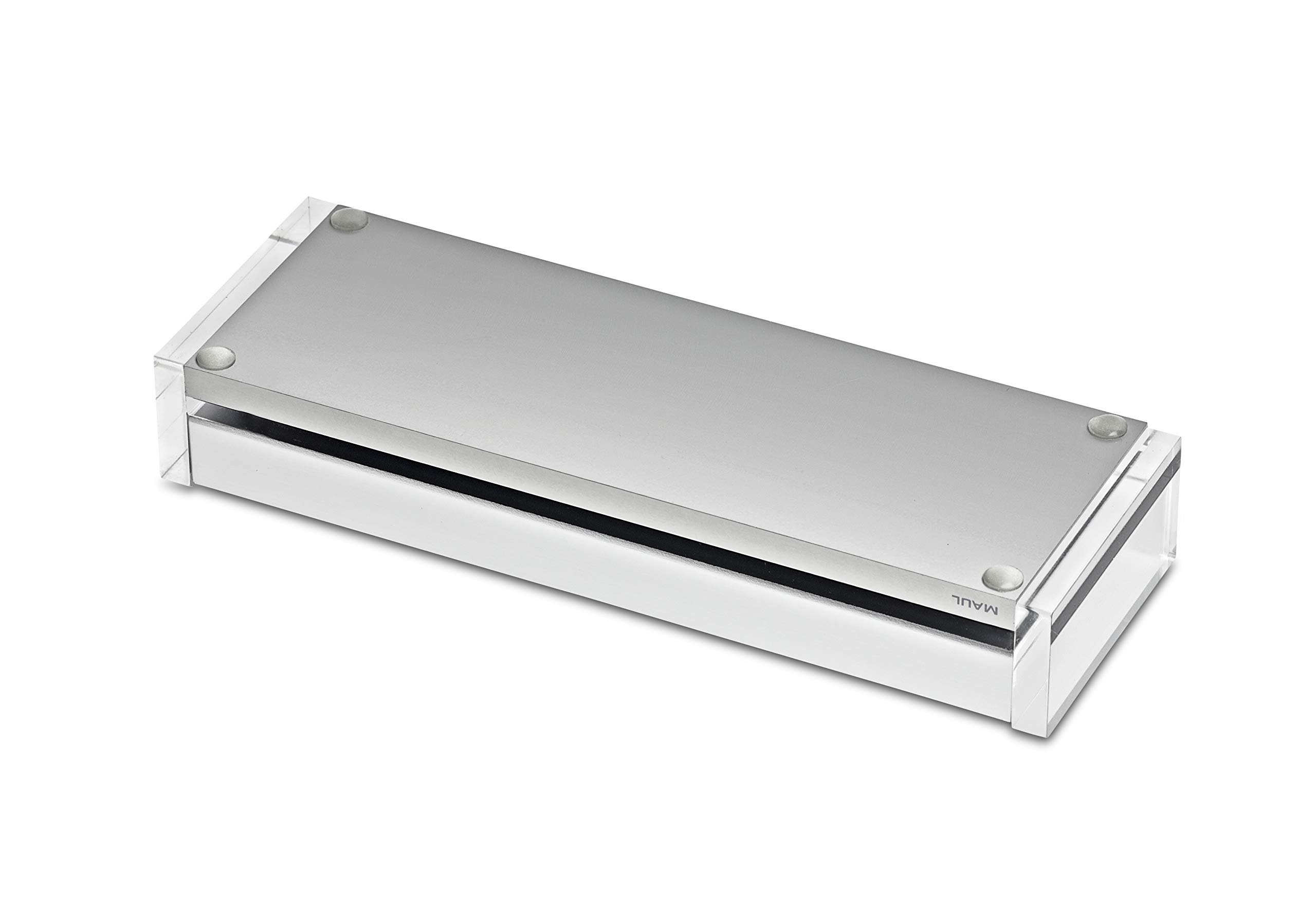 MAUL plumier elegant MAULacro 1 rayon Acrylique Aluminium 208 x 32 x 70 mm transparent 1966005 1 pièce