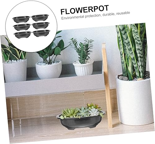 Miniatura 5 de Outanaya Maceta de bonsái, macetas decorativas grandes para bonsái, macetas decorativas para plantas de interior, macetas redondas para jardín,