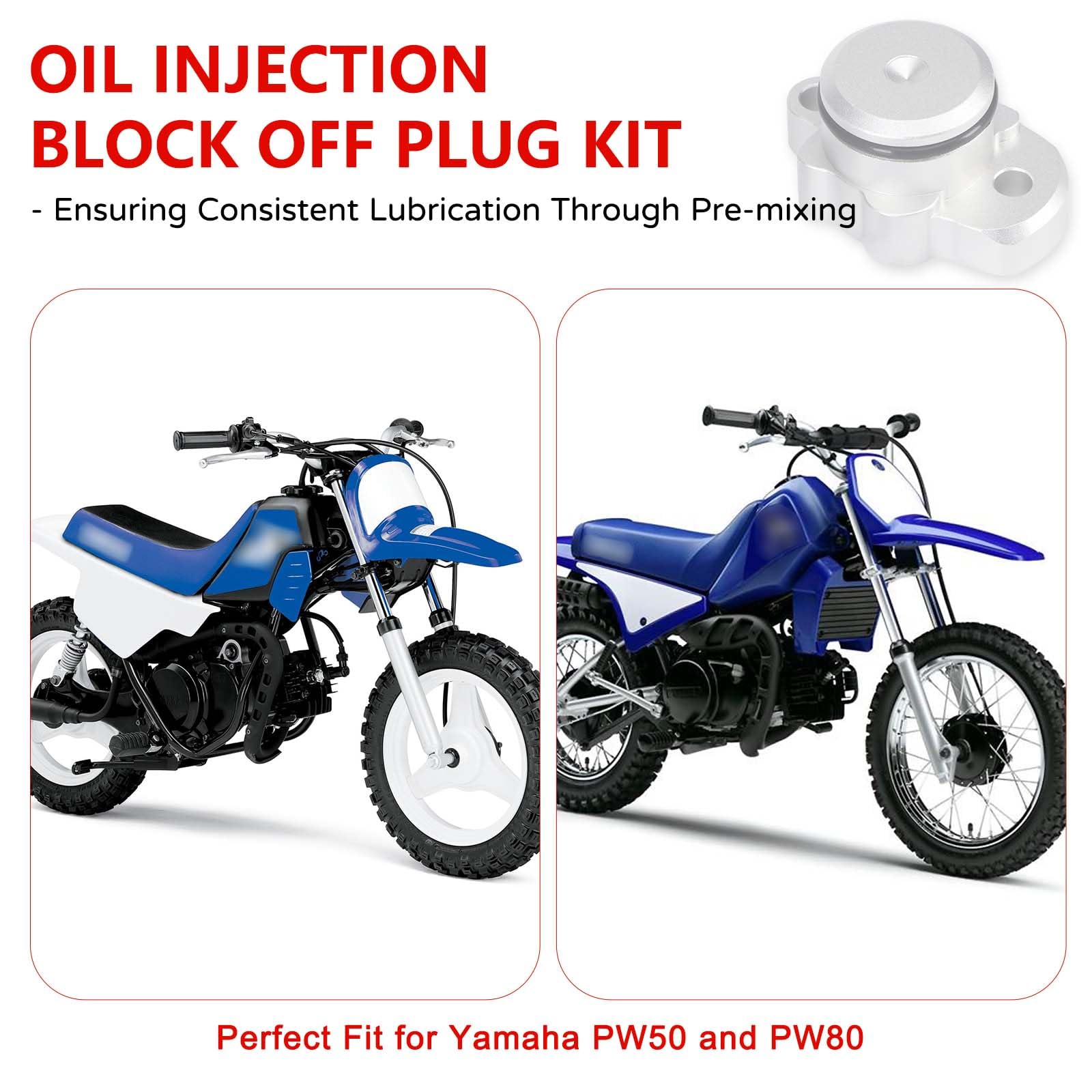 Amazon.com: Oil Pump Block Off Kit for Yamaha PW50 PW80 Y-Zinger