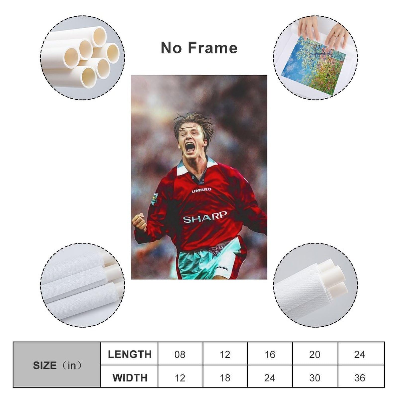 Amazon.co.jp: サッカースターデビッドベッカムポスター (8) ウォール