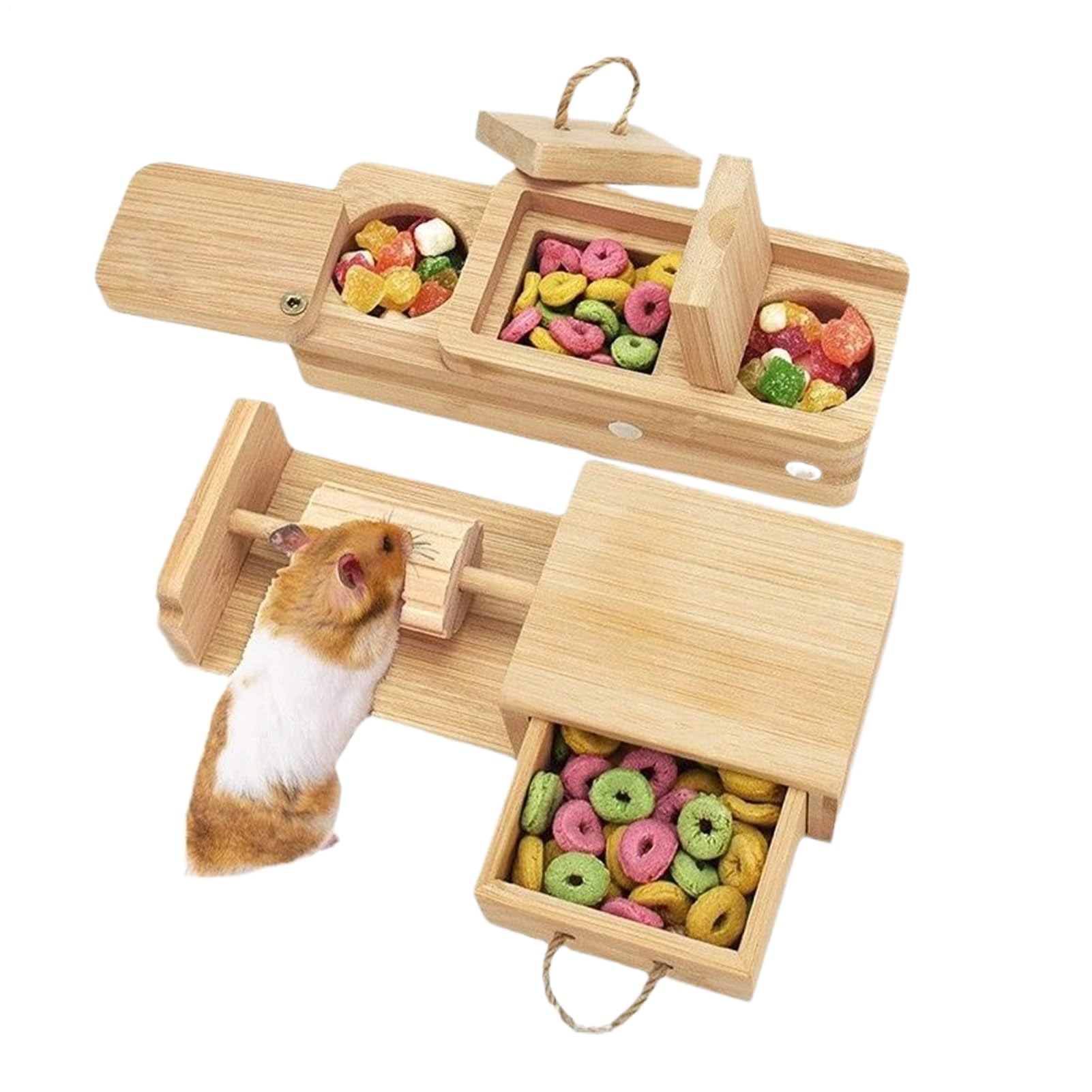Generisch Hamster Enrichment Toys – Wooden Interactive Foraging Toy for Pet | Small Pet Puzzle Game | for Guinea Hog Hamster Ferret Bunny Chinchilla Hedgehog Gerbil