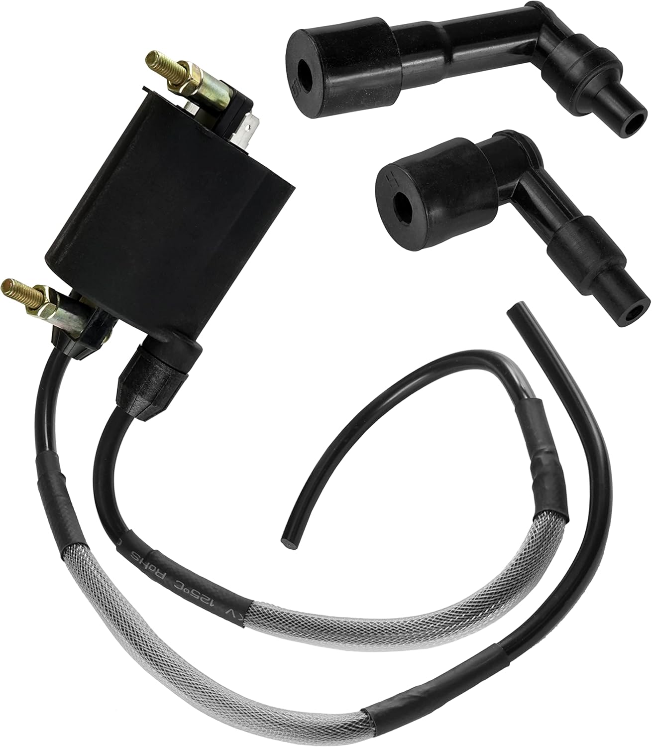 Caltric Ignition Coil Spark Plug Caps 16" Wire Compatible with Kawasaki Vulcan 1500 Drifter 1999-2005