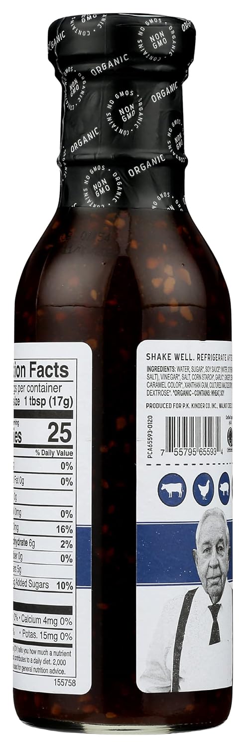 Kinder's Organic Teriyaki Marinade And Sauce, Non GMO, Vegan, 15 Ounce (Pack Of 6)