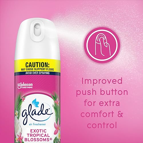 Miniatura 10 de Glade - Ambientador en aerosol para habitación que combate el olor, flores tropicales exóticas, 8.3 onzas, 2 unidades