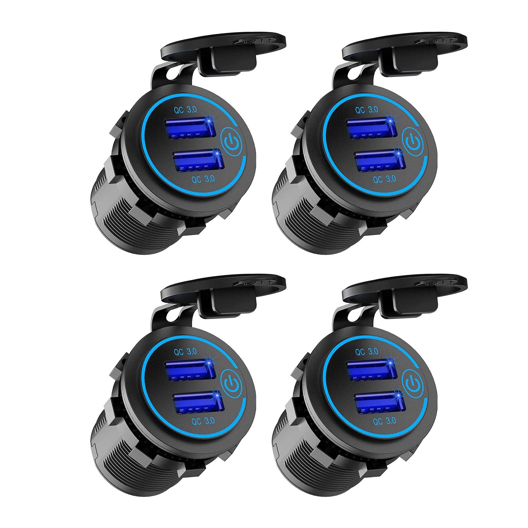 Tomacorriente USB de 12V de 36W con interruptor rápido para paneles 8