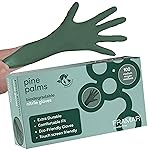 FRAMAR Green Gloves Disposable Latex Free - Heavy Duty Nitrile Gloves Medium, Disposable For Hair Dye, Cooking Glove Medium Nitrile Tattoo Glove, Guantes Desechables, Biodegradable - 100