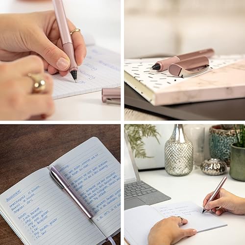 Miniatura 4 de Schneider Ceod 186223 - Bolígrafo de punta redonda brillante (usuarios diestros y zurdos), ancho medio + cartucho de tinta, color azul rey