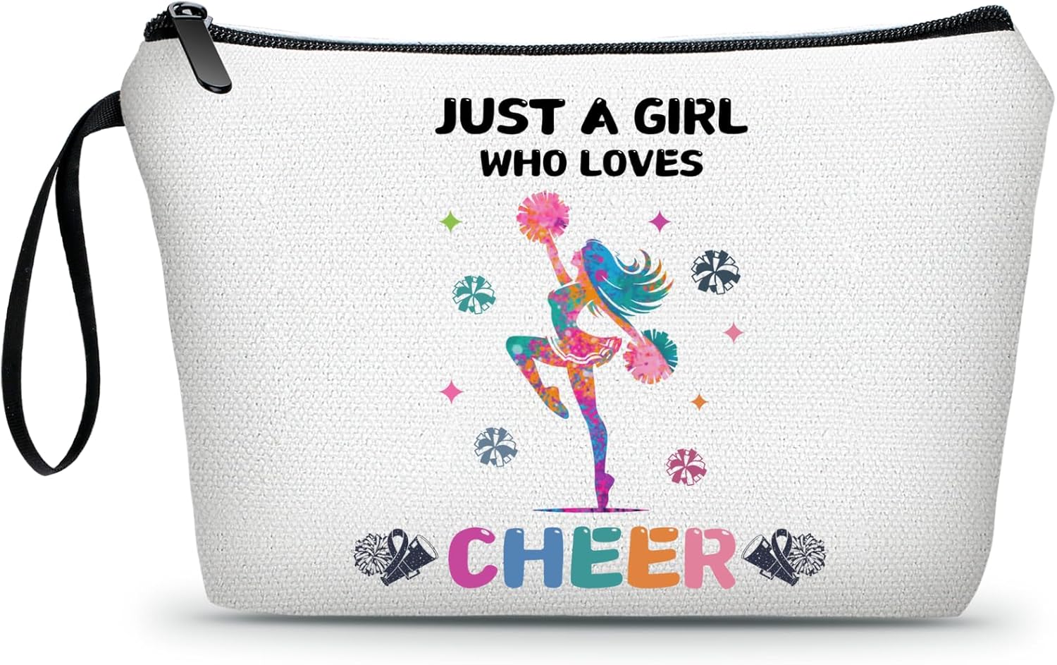 Cheer Makeup Bag, Multicolour, Cheerleader Gift, Travel Organizer